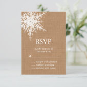 Winter Jute RSVP Kaartje (Staand voorkant)