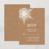 Winter Jute RSVP Kaartje (Voorkant / Achterkant)