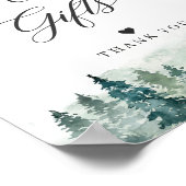 Winter Kaarten en cadeaubonen van Greenwood Pine T Poster (Hoek)