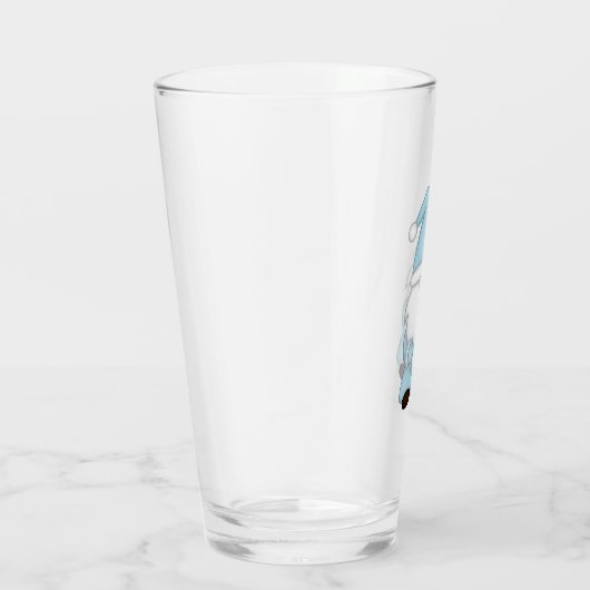 Winter Kabouter Bierglas Glas (Rechts)