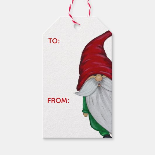 Winter Kabouter Cadeautag Cadeaulabel (Voorkant)
