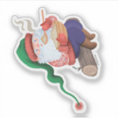 Winter Kabouter Jultomten  Sticker (Voorkant)