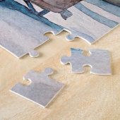 Winter Kampeerpuzzel Legpuzzel (Zijkant)
