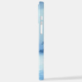 Winter kamperen in een besneeuwd bos iPhone hoesje (Linkerkant)