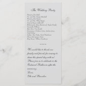 Winter Kant op Grijze Trouwprogramma Programmakaart (Achterkant)