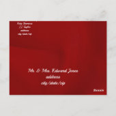 Winter Kardinaal behalve datum Briefkaart uitnodig (Achterkant)