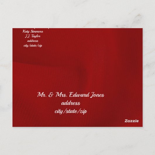 Winter Kardinaal behalve datum Briefkaart uitnodig (Achterkant)