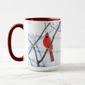Winter Kardinaal Birdwatch Coffee Mok (Links)