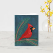 Winter kardinaal kaart (Gele Bloem)