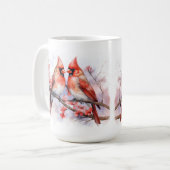 Winter Kardinaal Paar 1 Koffiemok (Voorkant links)