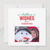 Winter Kardinaal Plein Kerstkaart (Achterkant)