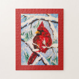 Winter Kardinaal Puzzle Legpuzzel