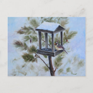 Winter Kardinaal Visitor Briefkaart