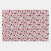Winter Kardinalen en Warblers Wrapping Paper (Voorkant 2)