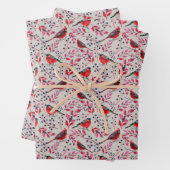 Winter Kardinalen en Warblers Wrapping Paper (In situ)