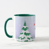 Winter Kardinalen Kerstgroet Mok (Links)