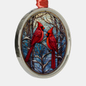 Winter Kardinalen Kerstmis Ornament (Rechts)