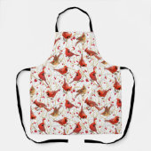 Winter Kardinalen Kerstmis Schort (Voorkant)