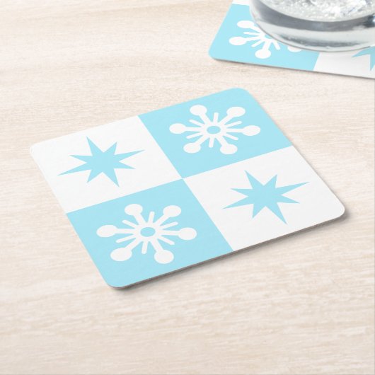 Winter kartonnen onderzetters (Schuin)