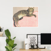 Winter: Kat op een kussen van Theophile Steinlen Poster (Thuiskantoor)