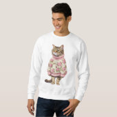 Winter Kat Trui - Knuffel Kat Liefhebber Cadeau, S (Voorkant volledig)