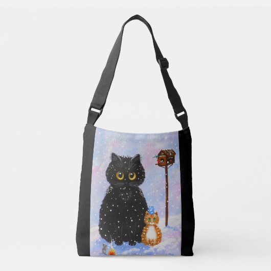 Winter Katten en Muizen Crossbody Tas (Voorkant)