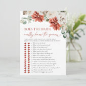 Winter Kent de bruid echt de bruidegom spel Kaart (Staand voorkant)