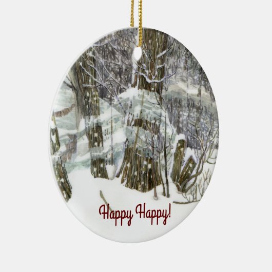 Winter Keramisch Ornament (Rechts)