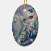 Winter Keramische Versiering Keramisch Ornament (Links)