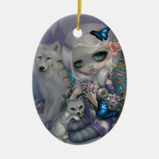 Winter Keramische Versiering Keramisch Ornament (Voorkant)