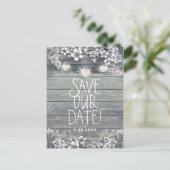 Winter Kersenbloesem & Lantaarns Bewaar De Datum Aankondigingskaart (Staand voorkant)