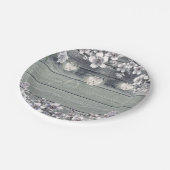 Winter Kersenbloesem takken & lantaarns rustiek Papieren Bordje (Gekanteld)