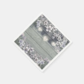 Winter Kersenbloesem takken & lantaarns rustiek Servet (Hoek)