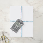 Winter Kersenbloesemtakken & Lantaarns Bruiloft Cadeaulabel (Met Touw)