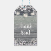 Winter Kersenbloesemtakken & Lantaarns Bruiloft Cadeaulabel (Achterkant)