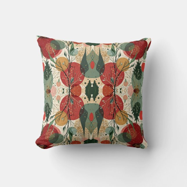 Winter / Kerst Abstracte spiegelende kunst Kussen (Voorkant)