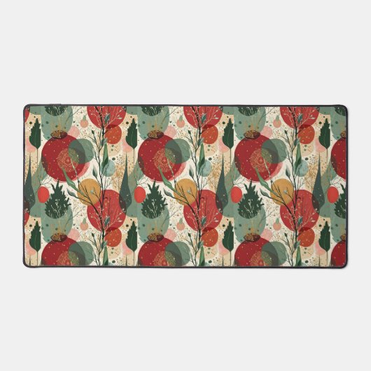 Winter / Kerst Abstracte Tegelkunst Bureaumat (Voorkant)