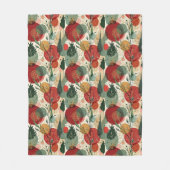 Winter / Kerst Abstracte Tegelkunst Fleece Deken (Voorkant)