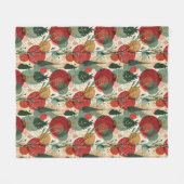 Winter / Kerst Abstracte Tegelkunst Fleece Deken (Voorkant (Horizontaal))