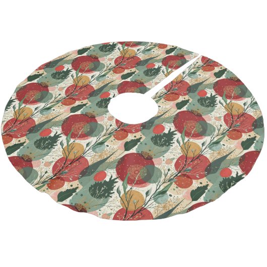 Winter / Kerst Abstracte Tegelkunst Kerstboom Rok (Gekanteld)