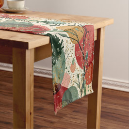 Winter / Kerst Abstracte Tegelkunst Korte Tafelloper