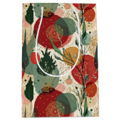 Winter / Kerst Abstracte Tegelkunst Medium Cadeauzakje (Voorkant)