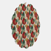 Winter / Kerst Abstracte Tegelkunst Ornament Kaart (Rechts)