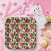 Winter / Kerst Abstracte Tegelkunst Papieren Bordje (Feest)