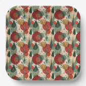 Winter / Kerst Abstracte Tegelkunst Papieren Bordje (Voorkant)