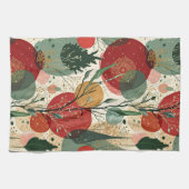 Winter / Kerst Abstracte Tegelkunst Theedoek (Horizontaal)