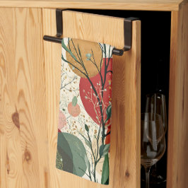 Winter / Kerst Abstracte Tegelkunst Theedoek