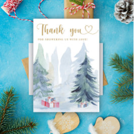 Winter kerst baby shower bedankt