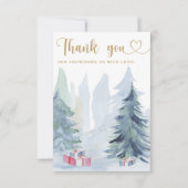 Winter kerst baby shower bedankt  (Voorkant)