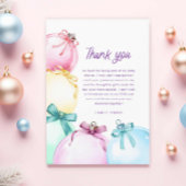 Winter Kerst Baby shower Dank u kaart